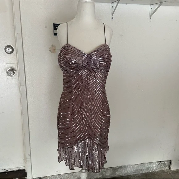 sequin mini white dress self-portrait Sequin Mini Dress in White